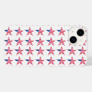 Patriottische Amerikaanse vlag sterren Case-Mate iPhone 14 Hoesje