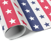 Patriottische Amerikaanse vlag Sterren en strepen  Cadeaupapier (Rol Hoek)