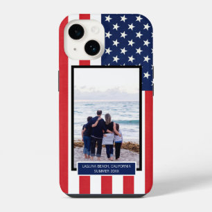 Patriottische Amerikaanse vlag sterren en strepen iPhone 14 Hoesje
