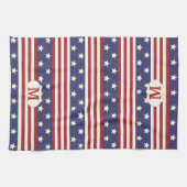 Patriottische Amerikaanse vlag sterren en strepen  Theedoek (Horizontaal)