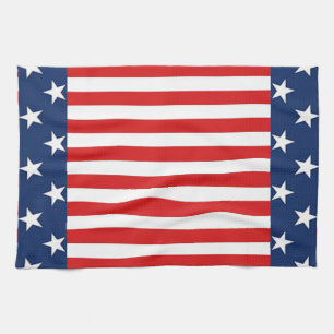 Patriottische Amerikaanse vlag sterren en strepen Theedoek