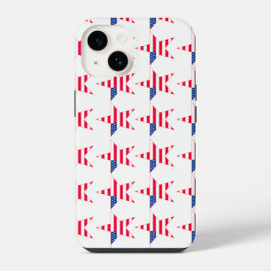 Patriottische Amerikaanse vlag sterren iPhone 14 Hoesje