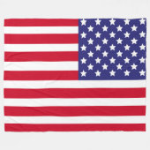 Patriottische Amerikaanse vlag Sterren & Strepen A Fleece Deken (Voorkant (Horizontaal))