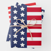 Patriottische Amerikaanse vlag Sterren & Strepen A Inpakpapier Vel (In situ)
