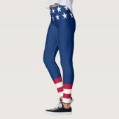 Patriottische Amerikaanse vlag Sterren & Strepen A Leggings (Links)