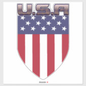Patriottische Amerikaanse vlag Sticker (Vel)