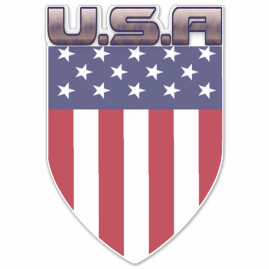 Patriottische Amerikaanse vlag Sticker (Voorkant)