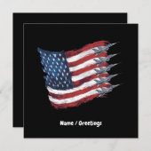 Patriottische Amerikaanse vlag straaljagers 4 juli Kaart (Voorkant / Achterkant)