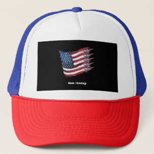 Patriottische Amerikaanse vlag straaljagers 4 juli Trucker Pet