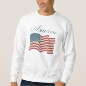 Patriottische Amerikaanse vlag sweatshirt (Voorkant)