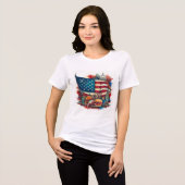 Patriottische Amerikaanse vlag T-Shirt (Voorkant volledig)