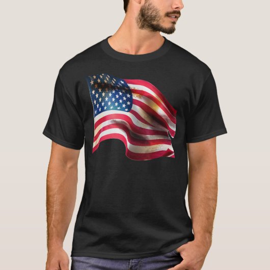 Patriottische Amerikaanse vlag T-shirt (Voorkant)