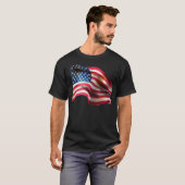 Patriottische Amerikaanse vlag T-shirt (Voorkant volledig)