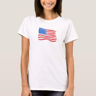 Patriottische Amerikaanse vlag T-shirt