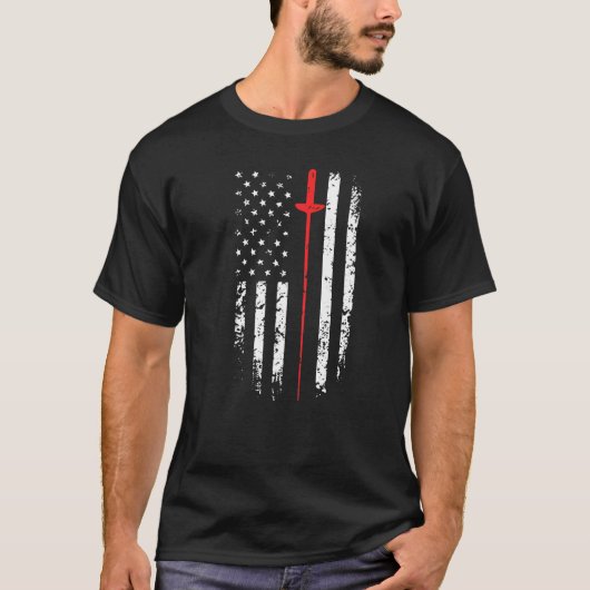 Patriottische Amerikaanse vlag T-shirt (Voorkant)