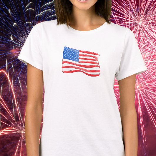 Patriottische Amerikaanse vlag T-shirt