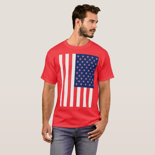 Patriottische Amerikaanse vlag T-shirt (Voorkant volledig)