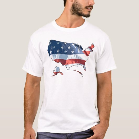 Patriottische Amerikaanse vlag T-shirt (Voorkant)