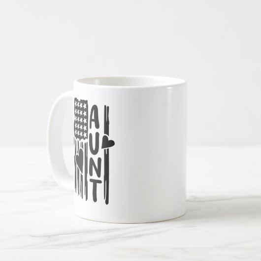 Patriottische Amerikaanse vlag tante Koffiemok (Voorkant links)