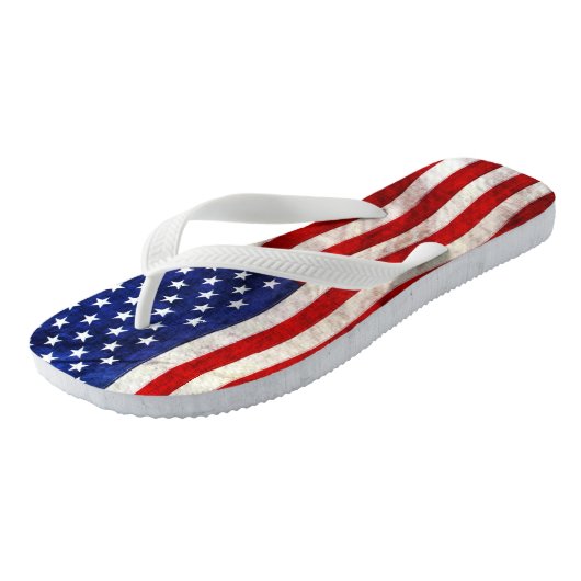 Patriottische Amerikaanse vlag Teenslippers (Schuin)