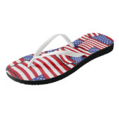 Patriottische Amerikaanse vlag Teenslippers (Schuin)