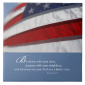 Patriottische, Amerikaanse vlag Tegeltje (Voorkant)