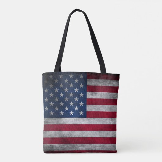 Patriottische Amerikaanse vlag Tote Bag (Achterkant)