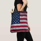 Patriottische Amerikaanse vlag Tote Bag (Dichtbij)
