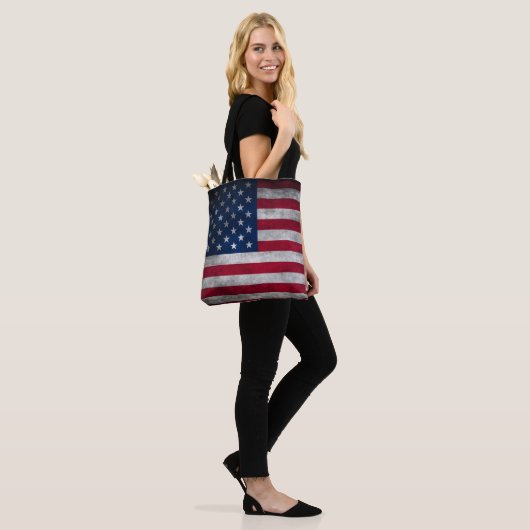 Patriottische Amerikaanse vlag Tote Bag (Op model)