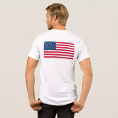Patriottische Amerikaanse vlag Tri-Blend Shirt (Achterkant volledig)