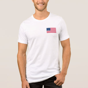 Patriottische Amerikaanse vlag Tri-Blend Shirt