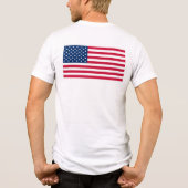 Patriottische Amerikaanse vlag Tri-Blend Shirt (Achterkant)