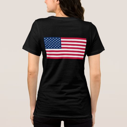 Patriottische Amerikaanse vlag Tri-Blend Shirt (Achterkant)