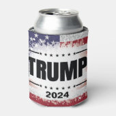 Patriottische Amerikaanse vlag Trump 2024 Blikjeskoeler (Blikje Voorkant)