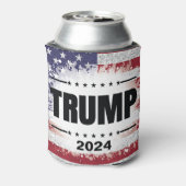 Patriottische Amerikaanse vlag Trump 2024 Blikjeskoeler (Blikje Achterkant)