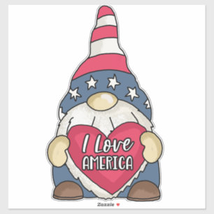 Patriottische Amerikaanse Vlag Tuinkabouters Sterr Sticker