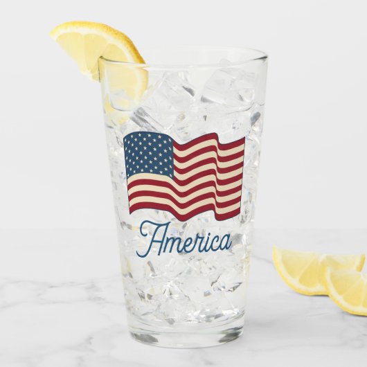 Patriottische Amerikaanse Vlag Tumbler (Voorkant ijs)