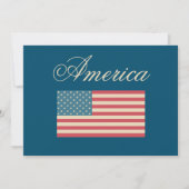 Patriottische Amerikaanse Vlag Uitnodigingen (Voorkant)