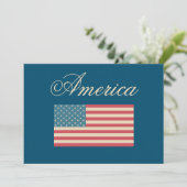 Patriottische Amerikaanse Vlag Uitnodigingen (Staand voorkant)