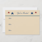 Patriottische Amerikaanse Vlag Uitnodigingen (Achterkant)