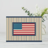Patriottische Amerikaanse Vlag Uitnodigingen (Staand voorkant)