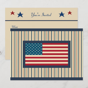 Patriottische Amerikaanse Vlag Uitnodigingen