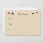 Patriottische Amerikaanse Vlag Uitnodigingen (Achterkant)