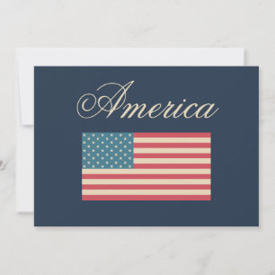 Patriottische Amerikaanse vlag uitnodigingen