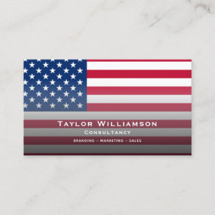 Patriottische Amerikaanse vlag USA Amerika Veteraa Visitekaartje