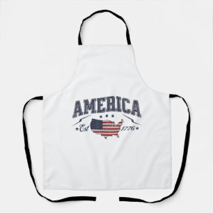 Patriottische Amerikaanse Vlag USA Est 1776 4 juli Schort
