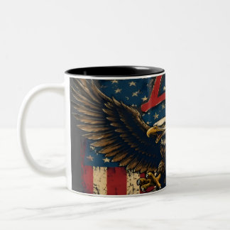 Patriottische Amerikaanse Vlag USA Pride Koffiemok Tweekleurige Koffiemok