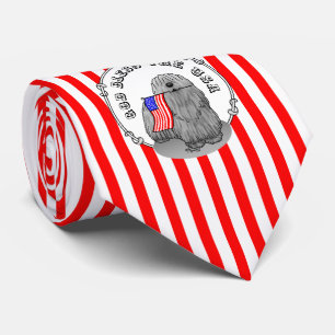 Patriottische Amerikaanse vlag USA Puli Dog (grijs Stropdas