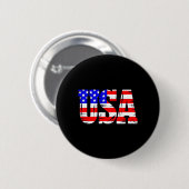 Patriottische Amerikaanse Vlag van de VS Ronde Button 5,7 Cm (Voorkant /achterkant)