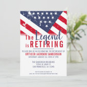 Patriottische Amerikaanse vlag van politie Kaart (Staand voorkant)
